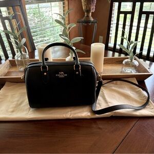 COACH Rowan Satchel Black. Used Once.
